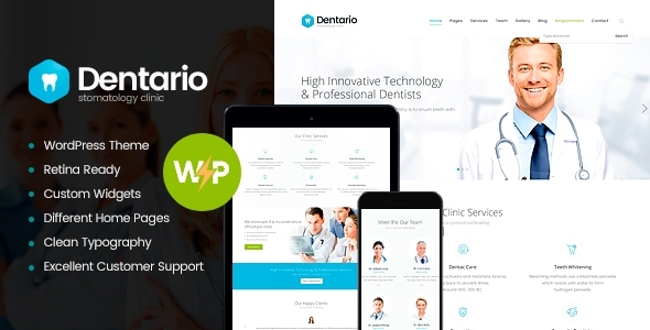 Dentario | Dentist Medical WordPress Theme + RTL