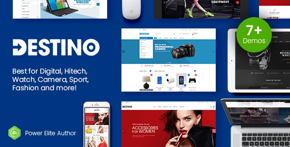 Destino - Digital Store & Fashion Shop WordPress WooCommerce Theme (7+ Indexes & Mobile Layouts)