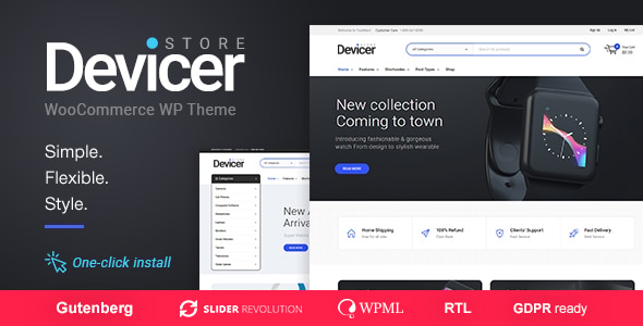 Devicer  - Electronics, Mobile & Tech Store WordPress Theme