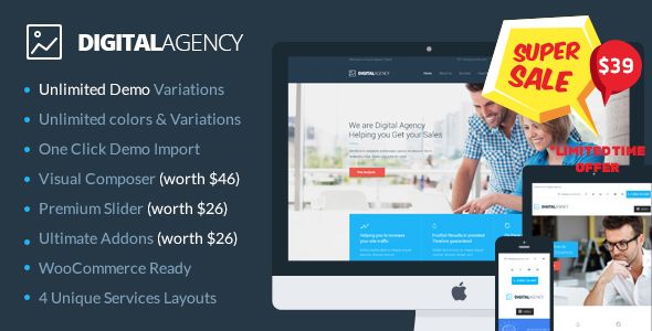 Digital Agency - SEO / Marketing WordPress Theme