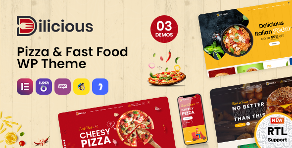 Dilicious - Pizza & Fast Food WordPress Theme + RTL