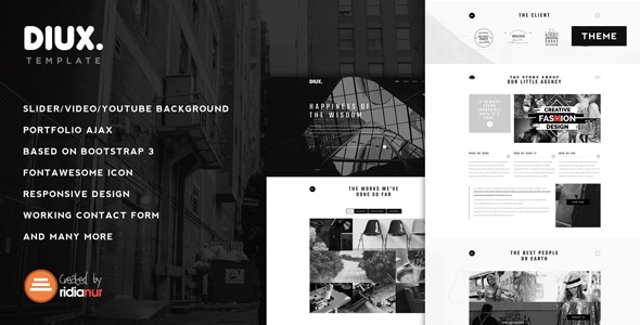 Diux - Responsive One Page Portfolio Theme