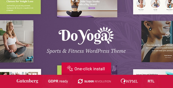 Do Yoga - Fitness Studio & Pilates Club WordPress Theme