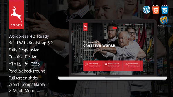 Doors - Parallax Responsive One Page wordpress theme