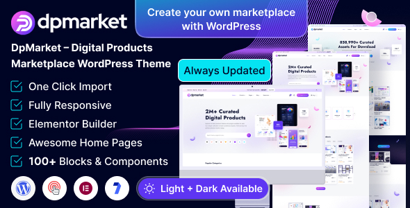 DpMarket – Digital Marketplace Multi-Vendor WooCommerce Theme Multipurpose