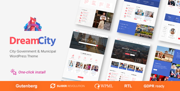 Dream City - Town Portal & Government Municipal WordPress Theme