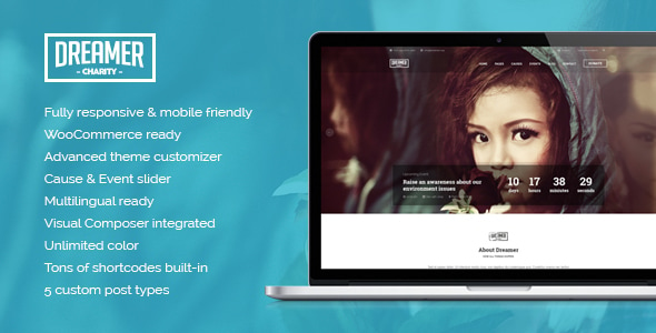 Dreamer - Multipurpose Charity WordPress Theme