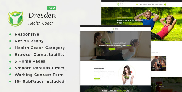 Dresden - WordPress Theme for Fitness and Life Coaching Website