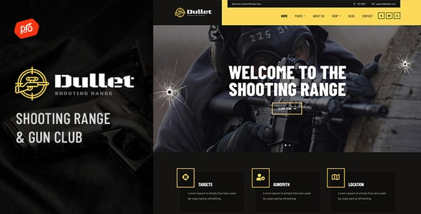 Dullet - Shooting Range & Gun Club WordPress Theme