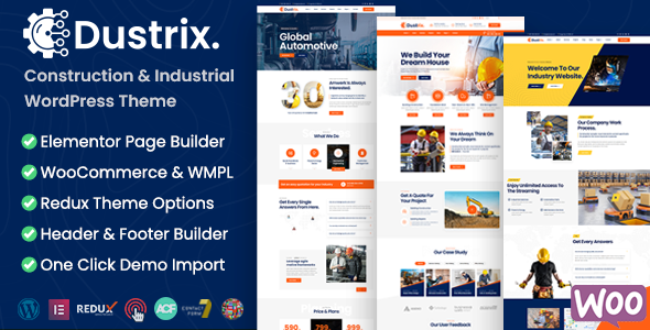 Dustrix - Construction and Industry WordPress Theme