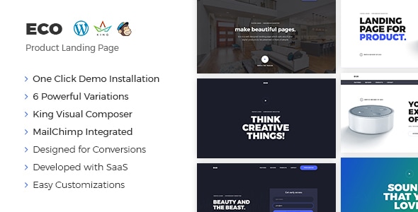 Eco - WordPress Product Landing Page