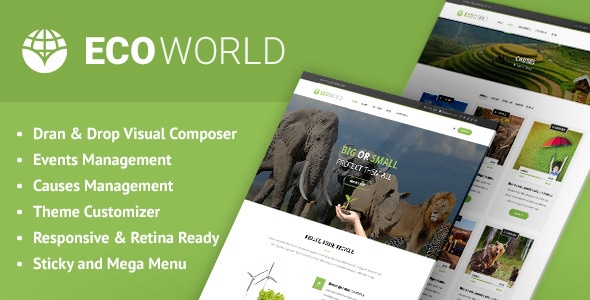 Eco World - Nature and Environmental WordPress Theme