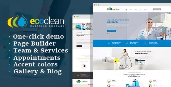 EcoClean - House Cleaning Company WordPress Theme