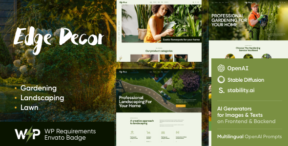 Edge Decor | Gardening & Landscaping WordPress Theme