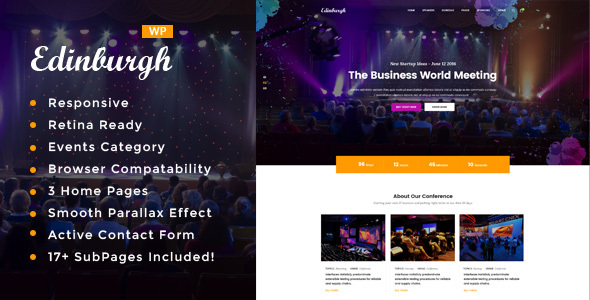 Edinburgh - Conference & Event WordPress Theme