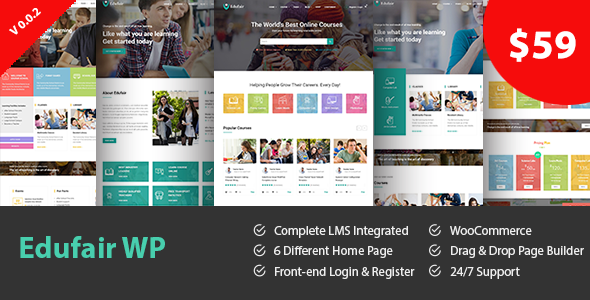 Edufair - Multipurpose WordPress Theme For Education