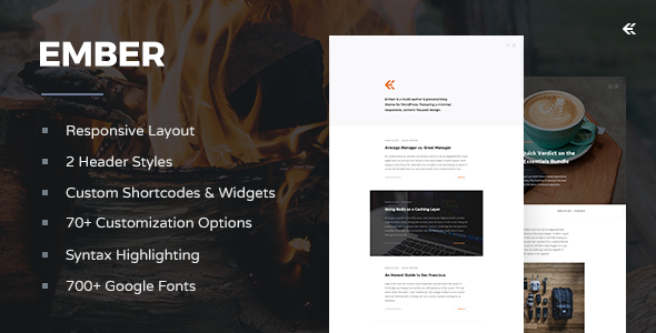 Ember - Responsive WordPress Blog Theme