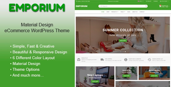 Emporium - Material Design eCommerce WordPress Theme