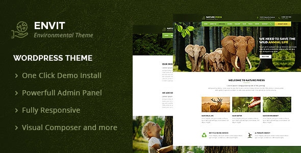 Envit – An Environmental WordPress theme