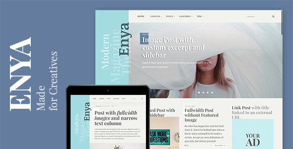 Enya - Creative Feminine WordPress Theme