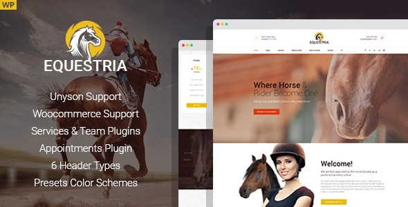 Equestria - Horse Riding Club WordPress Theme