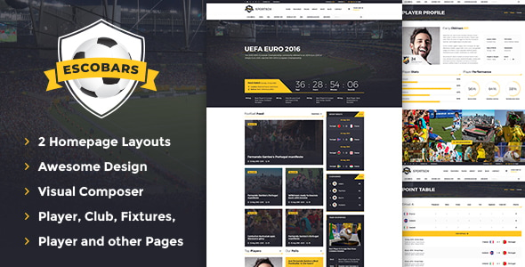 Escobars | Sport Team Clubs WordPress Theme