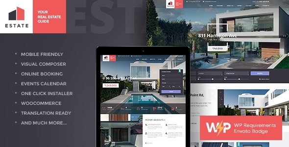 Estate - Property Sales & Rental WordPress Theme + RTL