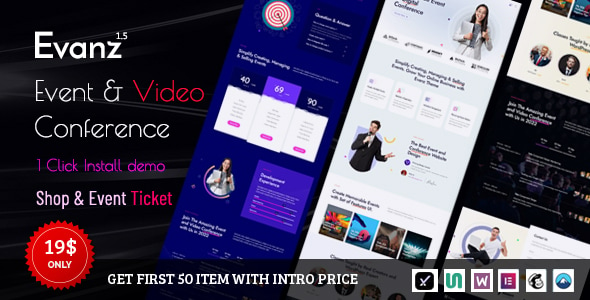 Evanz - Event and Video Conference WordPress Theme