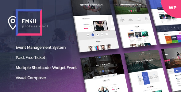 Event Management WordPress Theme for Booking Tickets - EM4U