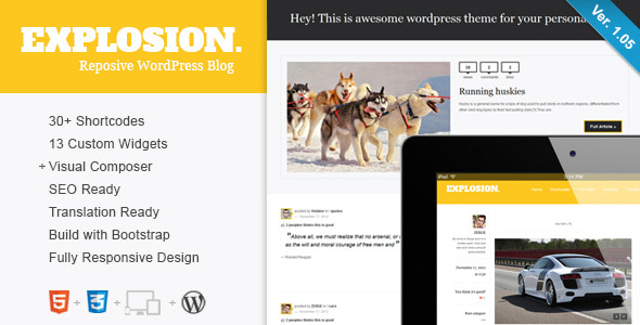 Explosion - Responsive WordPress Blog / Personal