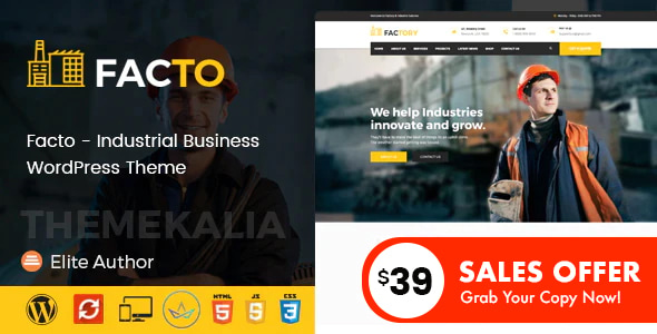 Facto - Industrial Business WordPress Theme