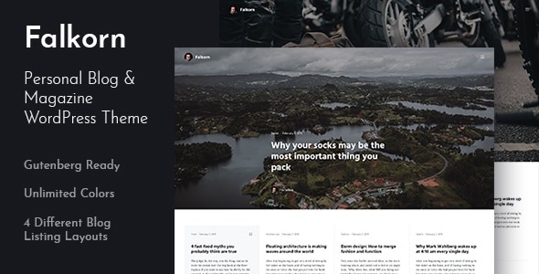 Falkorn - Personal Blog & Magazine WordPress Theme