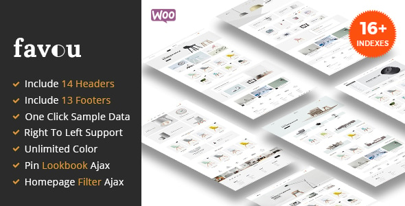 Favou - Furniture WooCommerce Ajax WordPress Theme