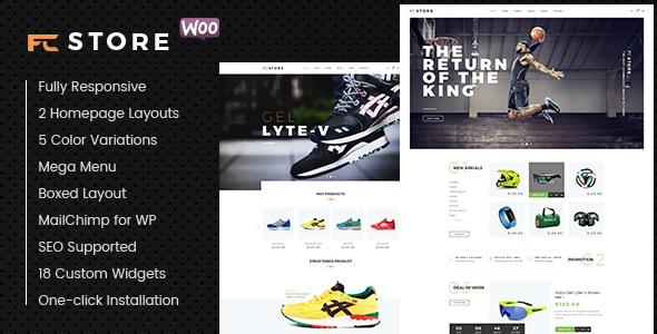 FcStore - Sports, Fitness and Gym WooCommerce WordPress Theme