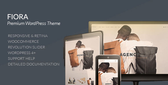 Fiora - Multi & Onepage Portfolio WordPress Theme