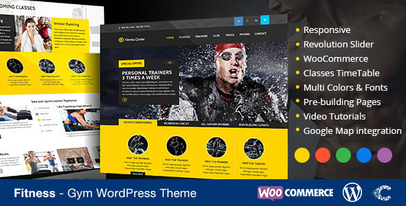 Fitness WordPress Theme eCommerce