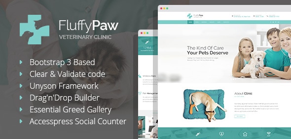 FluffyPaw - WordPress Theme for Veterinary Clinic & Pet Care Center