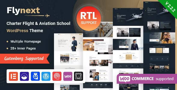 Flynext - Multipurpose Aviation WordPress Theme + RTL