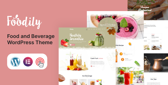 Foodily - Food and Beverage WordPress Theme