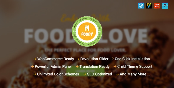 Foody - Responsive Food, Recipe Restaurant/Cafe WordPress Theme