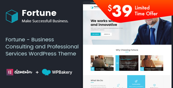 Fortune - Business Consulting and Professional Services WordPress Theme