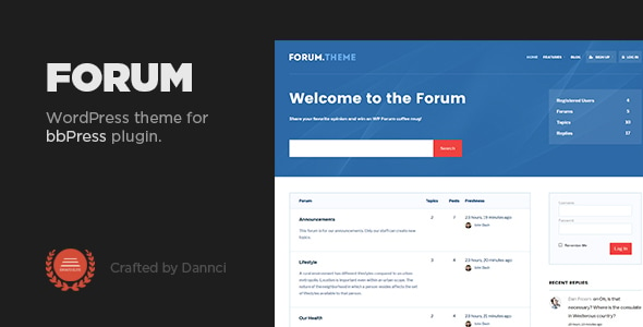 Forum - A Responsive WordPress Theme for bbPress Plugin