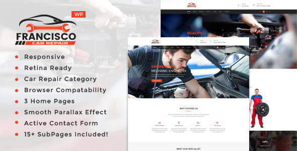 Francisco - Auto Mechanic Repair WordPress Theme