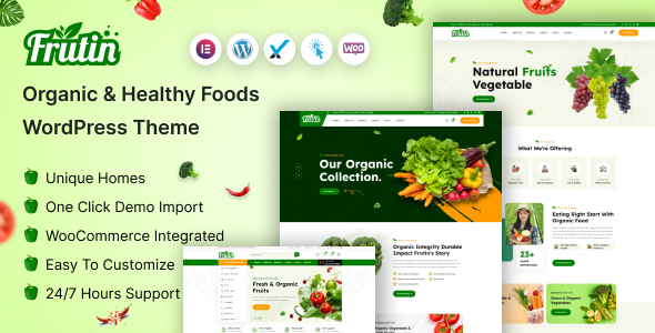 Frutin - Organic & Healthy Food WordPress Theme