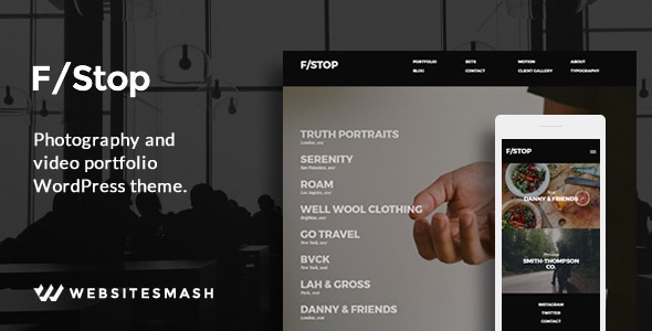 FStop - Photography & Video Portfolio WordPress Theme