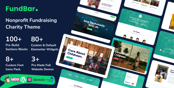 FundBar - Fundraising Charity WordPress Theme