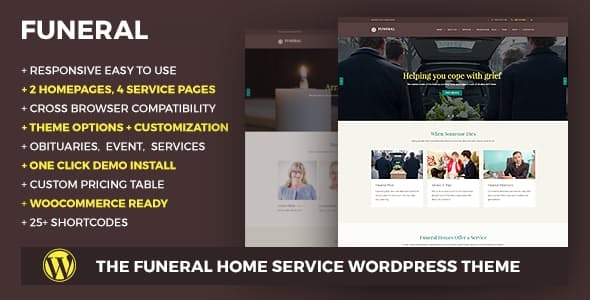 Funeral Service Responsive WordPress Theme