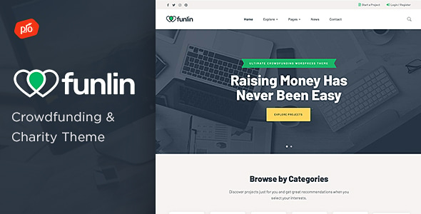 Funlin - Crowdfunding & Charity WordPress Theme