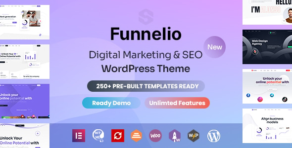 Funnelio - Digital Marketing & SEO Agency WordPress Elementor Theme