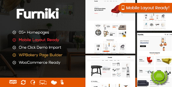 Furniki - Furniture Store & Interior Design WordPress WooCommerce Theme (Mobile Layout Ready)